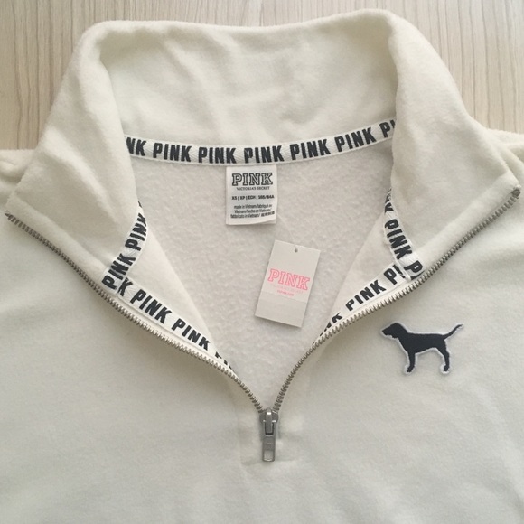 PINK Victoria's Secret Tops - PINK Fleece Pullover, White